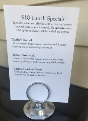 Slice of Life $10 Lunch Special Frugal Foodie Off Season Dining Oak Bluffs