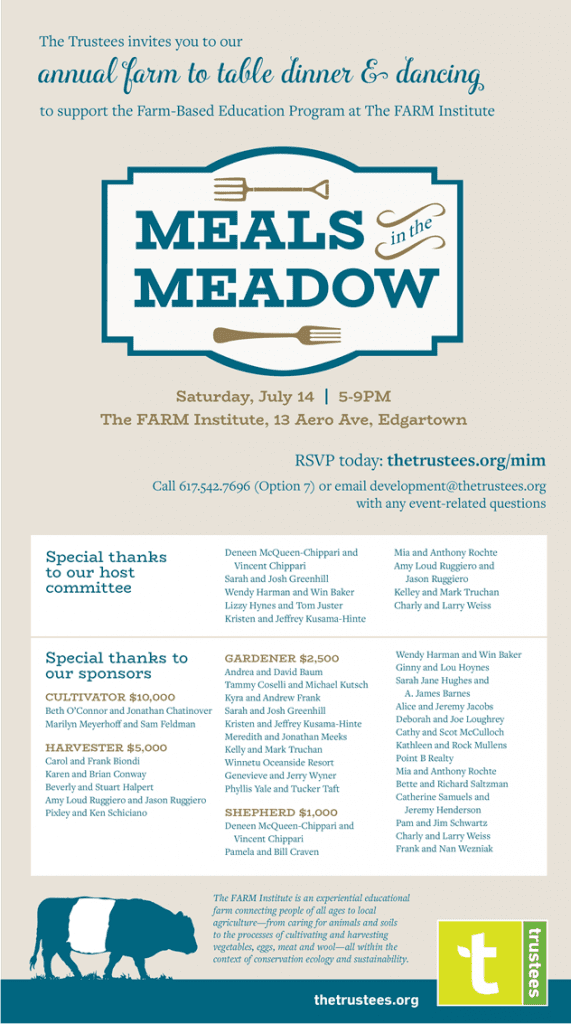 Meals In The Meadows Fundraiser For The Farm Institute Martha's Vineyard