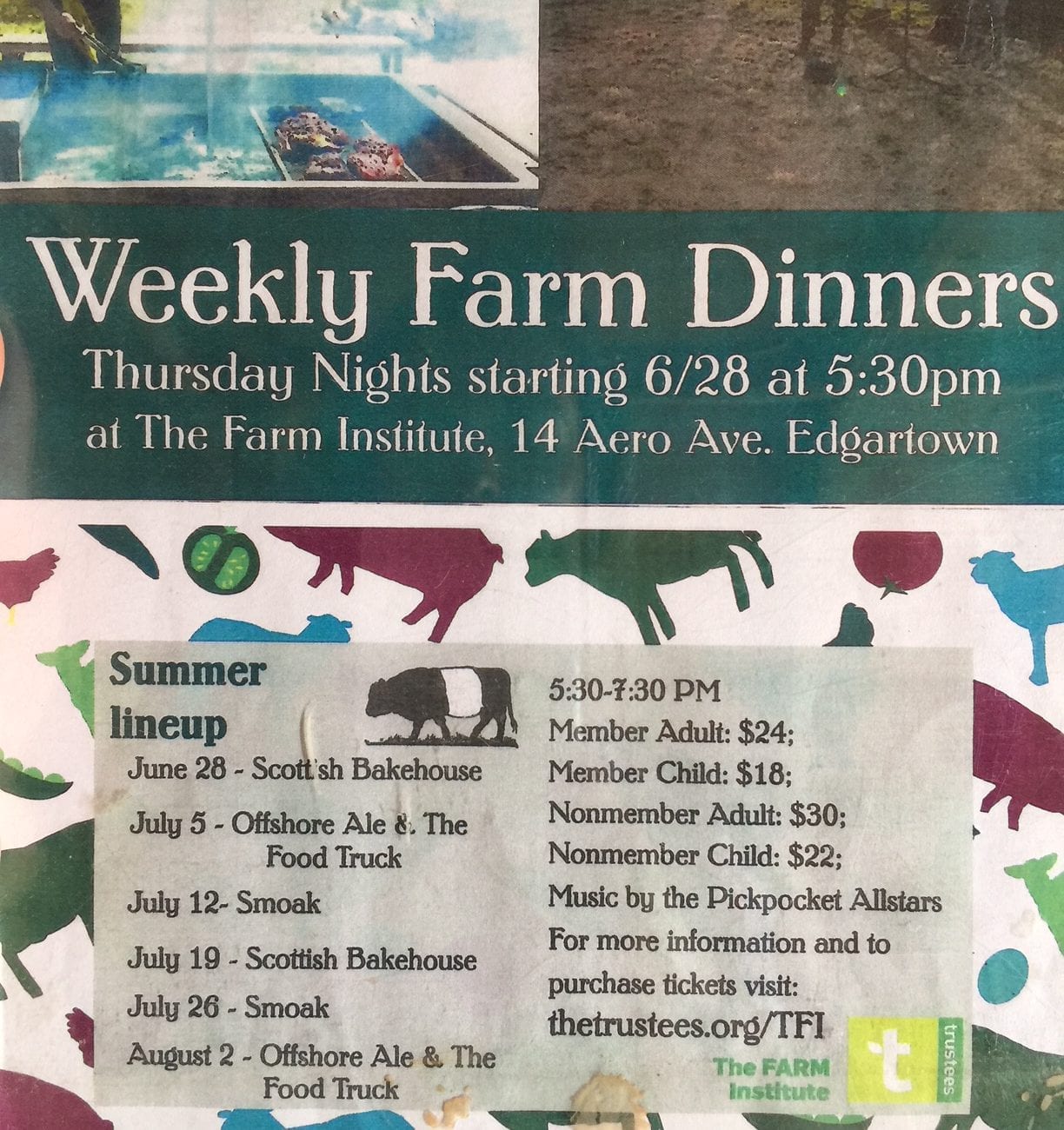 Martha's Vineyard Weekly Farm Dinner Thursday Nights At The Farm Institute Katama