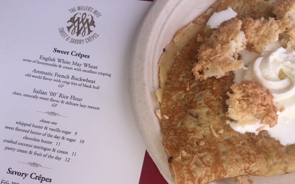 The Miller's Wife Crêpes Food Truck Martha's Vineyard - Crushed Coconut meringue and cream