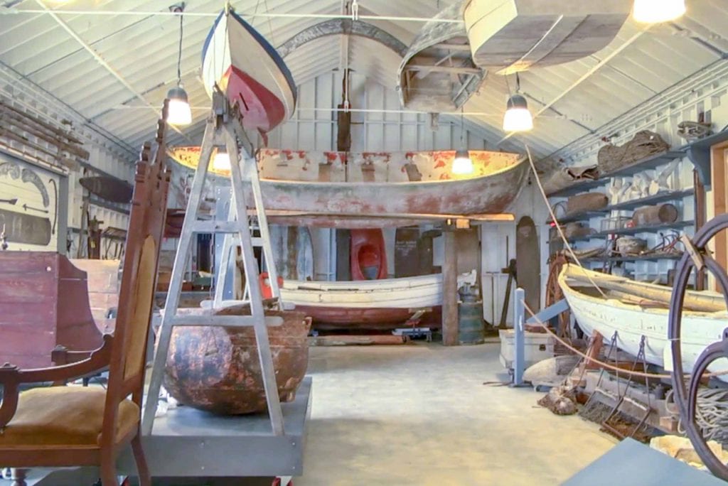 Doherty Hall At Martha's Vineyard Museum Houses Whaling Boats Life Boats Island Artifacts