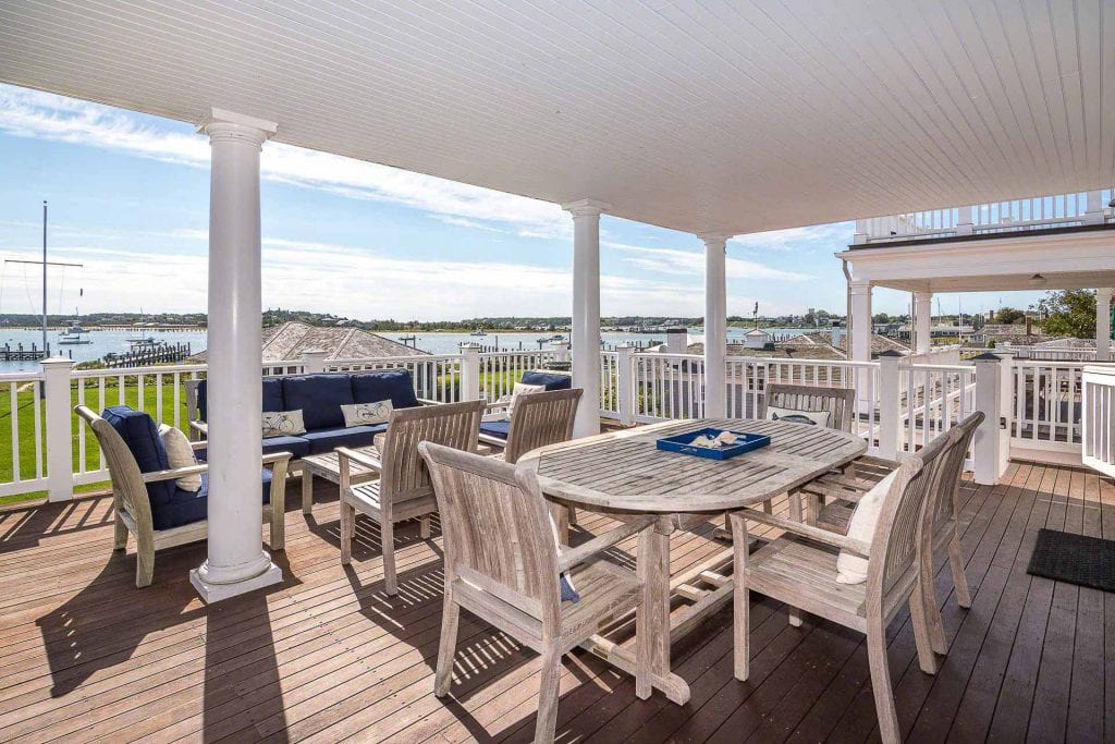 Edgartown Harbor View From Main Deck 117 North Water Street Edgartown MA 02539 Martha's Vineyard Exclusive Point B Realty Waterfront Listing For Sale