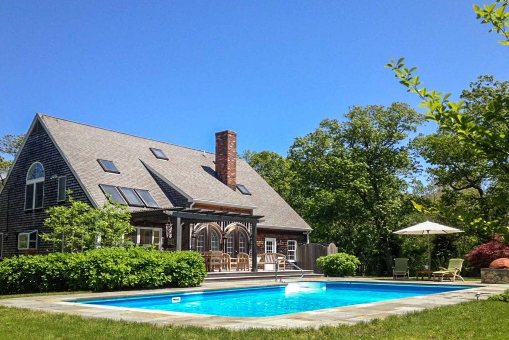 Martha's Vineyard Vacation Rentals For Summer 2020 West Tisbury: Lamberts Cove Beach Country Retreat With Pool & Pool House Point B Realty Rental Listing WT JWOO-36