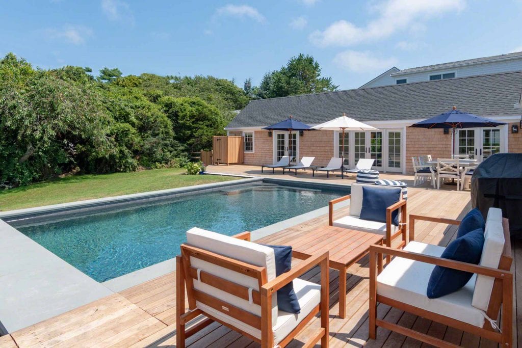 Martha's Vineyard Vacation Rentals Edgartown 4th of July Rental  Summer 2020 - Newly Renovated by architect Patrick Ahearn, with pool Realty Exclusive Rental Listing