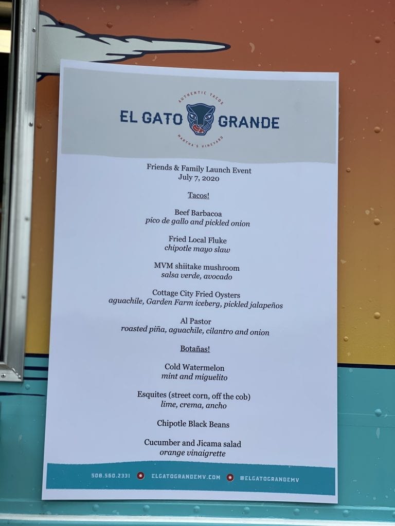 El Gato Grande MV Food Truck
New to Marthas Vineyard 
Summer 2020 Foodie 