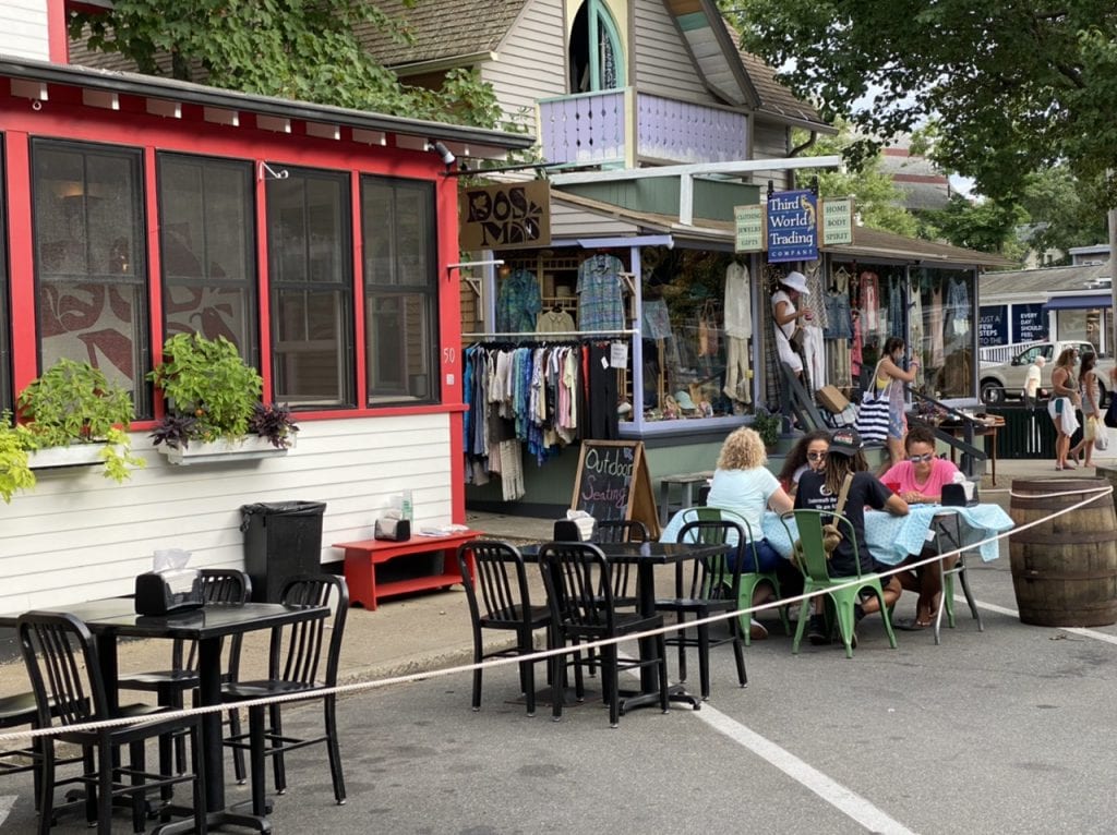 WE LOVE MV: MV Masquerade Outdoor Dining And Shopping - Exploring Outdoor Shops New Restaurant Options In Oak Bluffs On Sundays