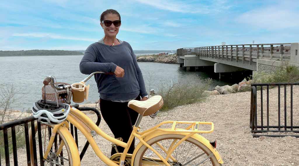 Martha's Vineyard Bucket List: Biking The Vineyard Taking A Break at jaws Bridge