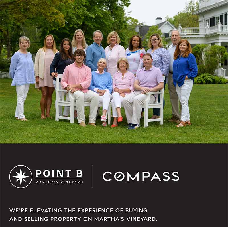 Point B Realty Partners With Compass - Navigating To The Next Level Of Real Estate On Martha's Vineyard Martha's Vineyard Number One Compass Real Estate Team On Martha's Vineyard