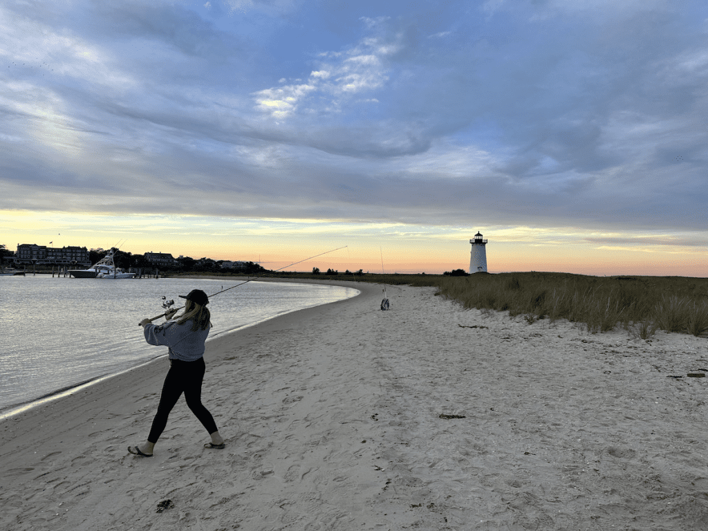 12 Days of Gratitude for Martha’s Vineyard Fishing By The Edgartown Lighthouse