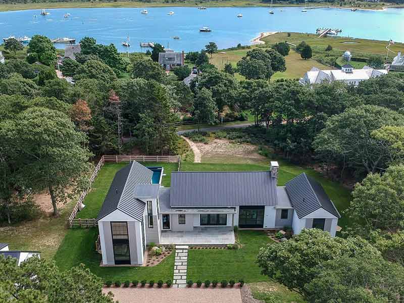 Book Your Martha's Vineyard Vacation Rental Ferry Reservations Go On Sale Tuesday - Sleekly Designed Farmhouse Compound With Pool Hot Tub, Beach Access