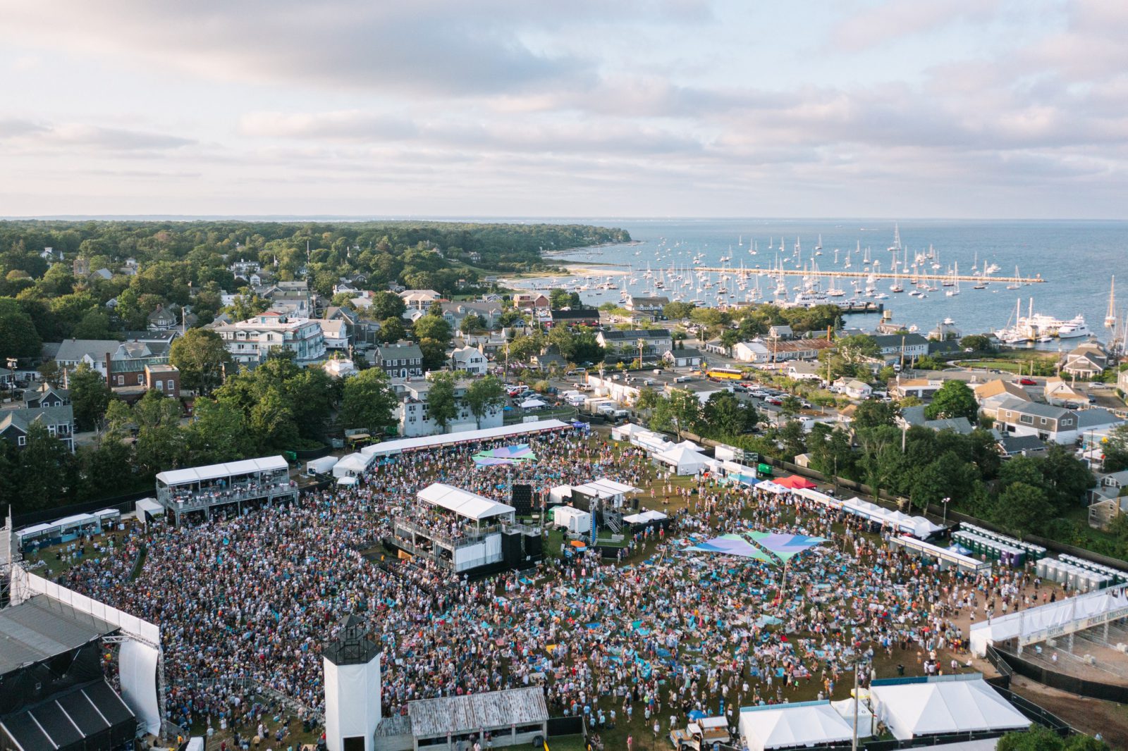 Aerial photo of Beach Road Music Festival