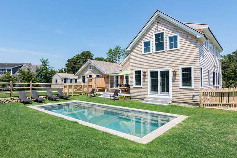 JULY 4TH WEEK VACATION RENTALS on Martha's Vineyard Modern Farmhouse Compound With Pool And Party Barn Katama