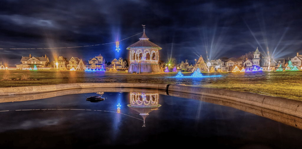 The Most Enchanting Places on Martha’s Vineyard to Visit This Holiday Season Oak Bluffs Ocean Park Dressed For The Holiday